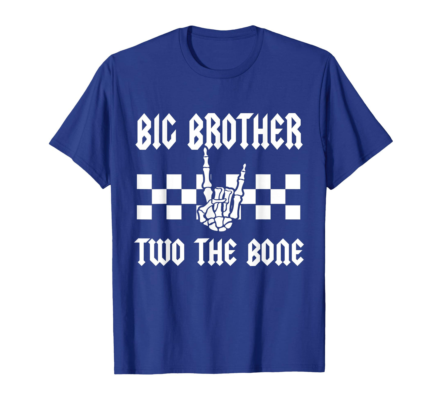 Big Brother Two The Bone Skeleton Hand 2nd Birthday Boy Girl T-Shirt