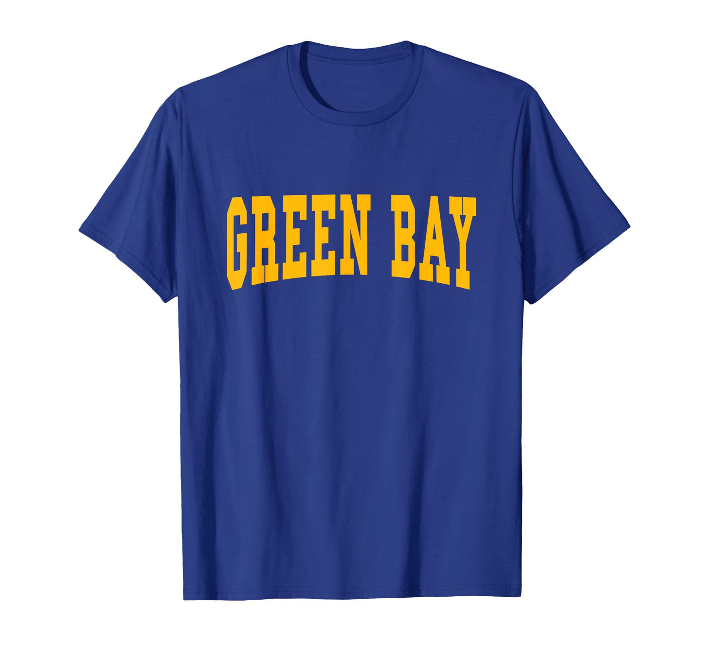 Graphic Apparel Co. - GREEN BAY - Throwback Classic T-Shirt - Unisex-Adult - Green - Small - Short Sleeve - Classic Fit - Polyester - Cotton Blend - Crew Neck - Letter Print - Throwback Design