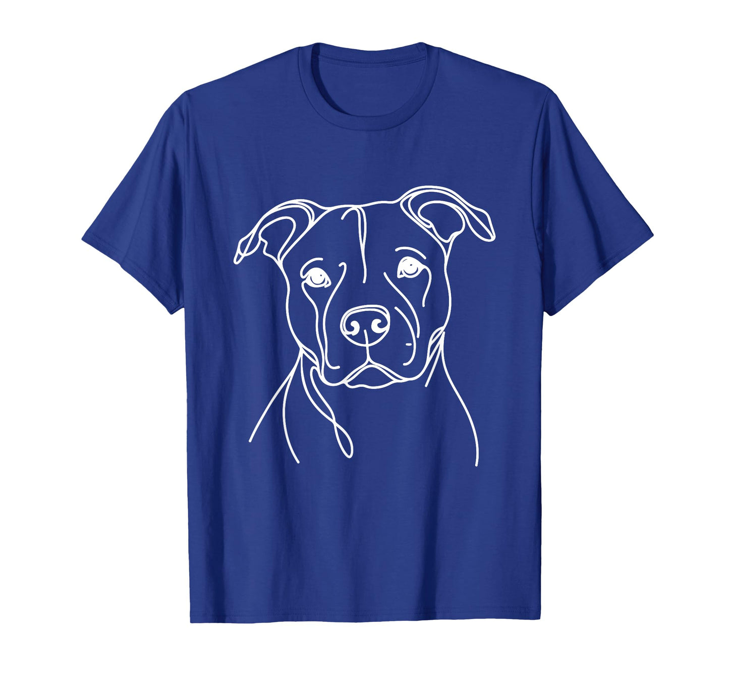 Line Art Dad Mom Dog - Pitbull T-Shirt for Men Women