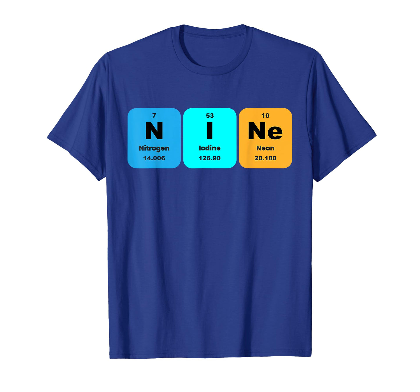 Fun 9th Birthday Nine Periodic Table Chemistry 9 Year Old T-Shirt