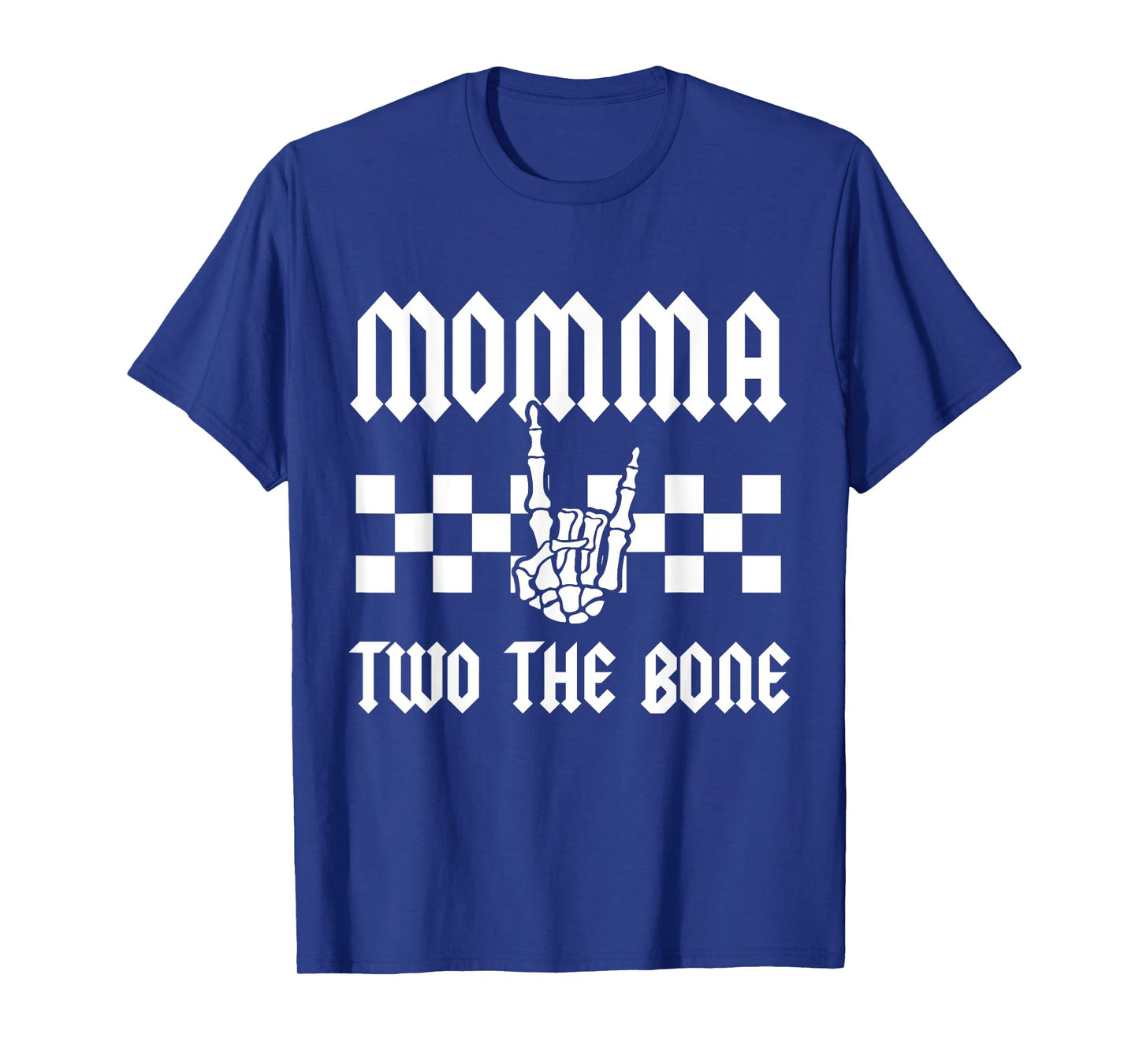 Momma Two The Bone Skeleton Hand 2nd Birthday Boy Girl T-Shirt