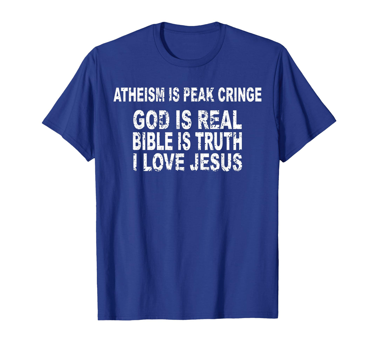 Vintage God is Real Bible is Truth I Love Jesus Design T-Shirt