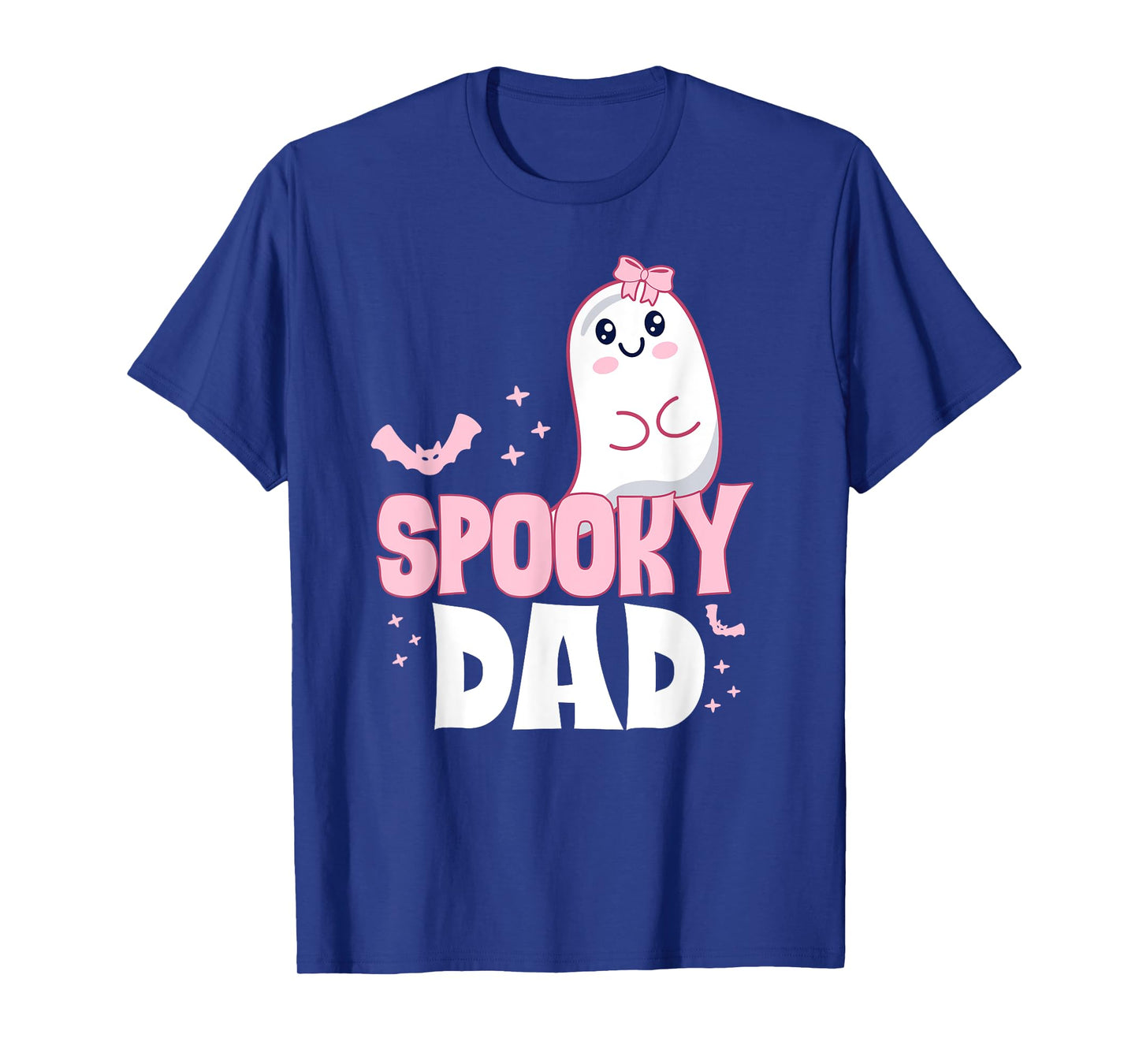Spooky Dad Family Cute Pink White Ghost Boo Halloween T-Shirt