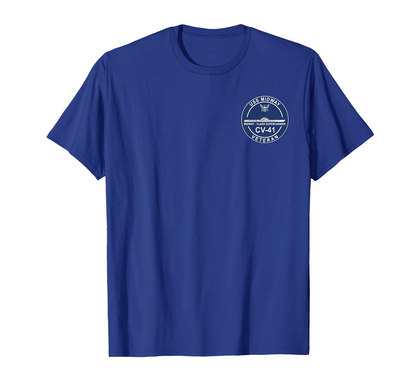 USS Midway CV 41 Aircraft Carrier Veteran Flag Patriotic Men T-Shirt