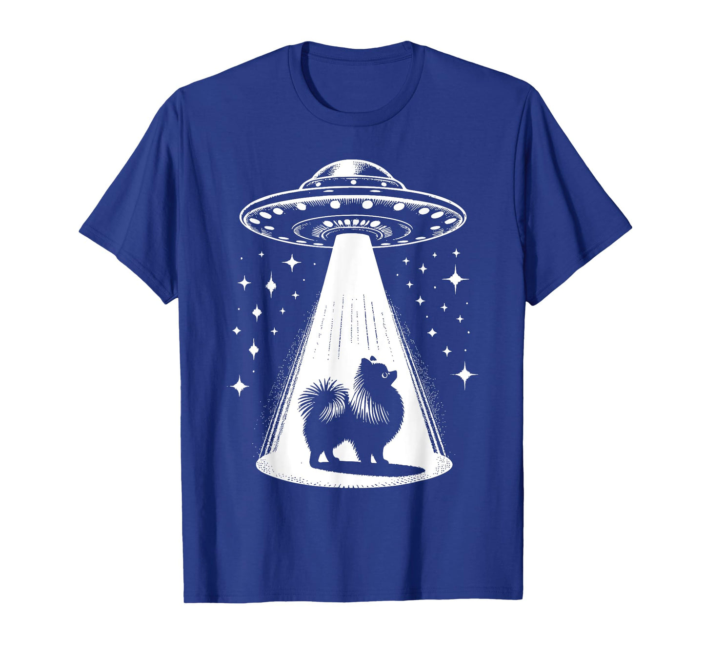 Pomeranian Mom Dad Dog - Funny Alien UFO Men Women T-Shirt