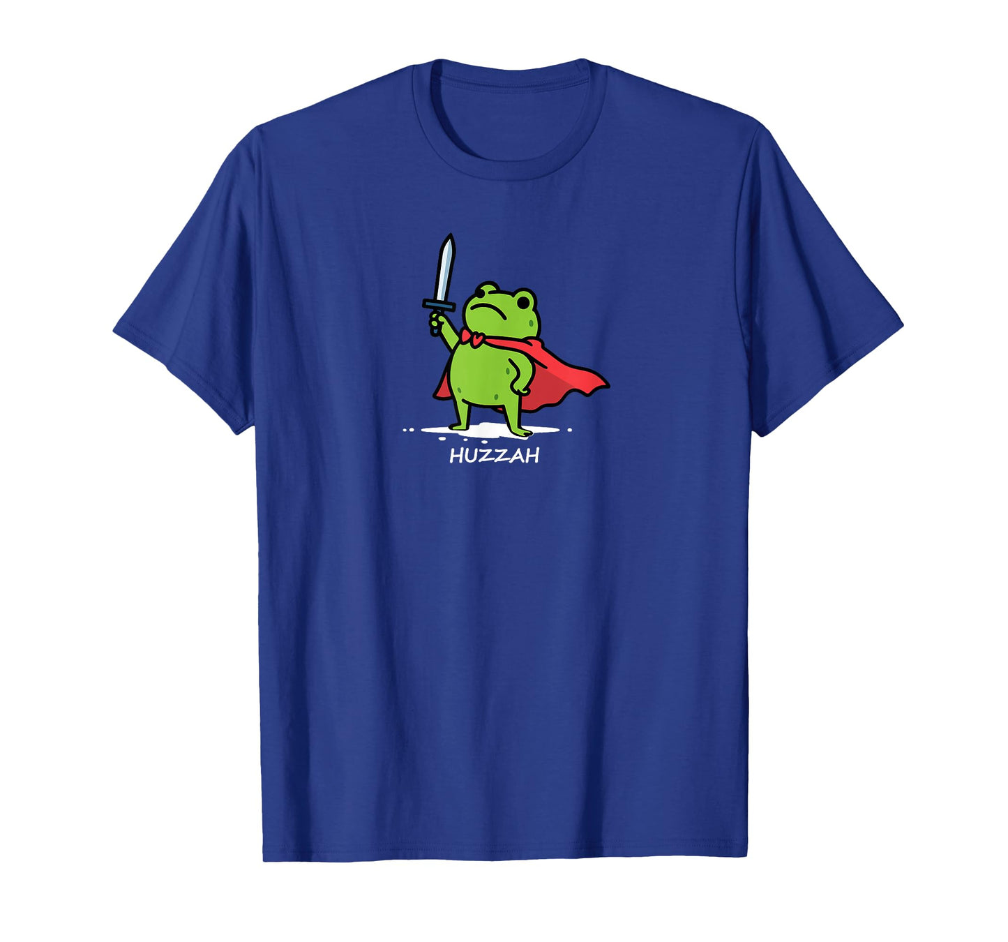 Retro Huzzah Frog Knight Funny Sword Meme Quote Men Women T-Shirt