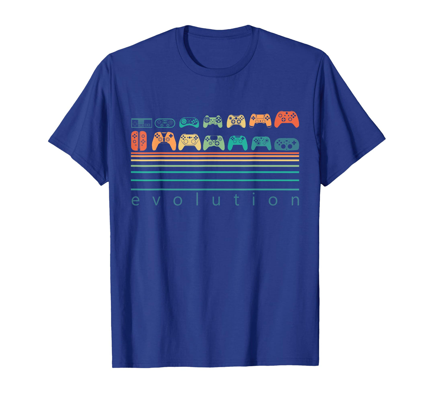 Gaming Controllers Evolution Video Game Retro Gaming Gamer T-Shirt