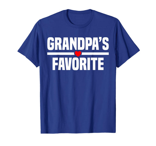 Grandpas Favorite Grandchild Funny Grandson Granddaughter T-Shirt