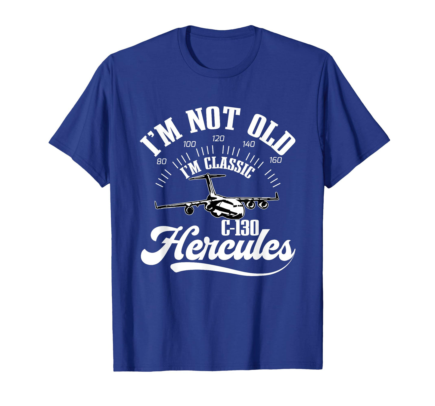C-130 Hercules American USA Military Airplane T-Shirt, Small, Black