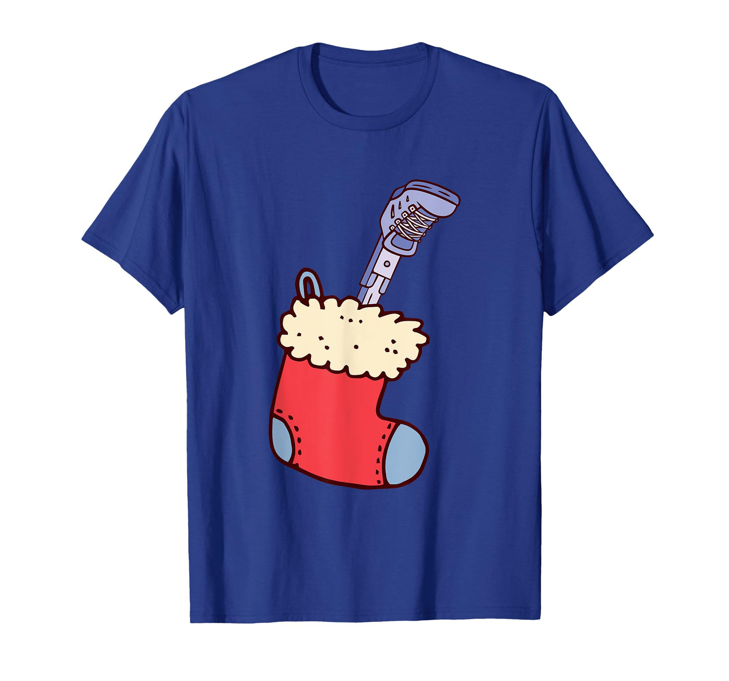 Christmas stocking prosthetic leg - Leg Amputation Christmas T-Shirt