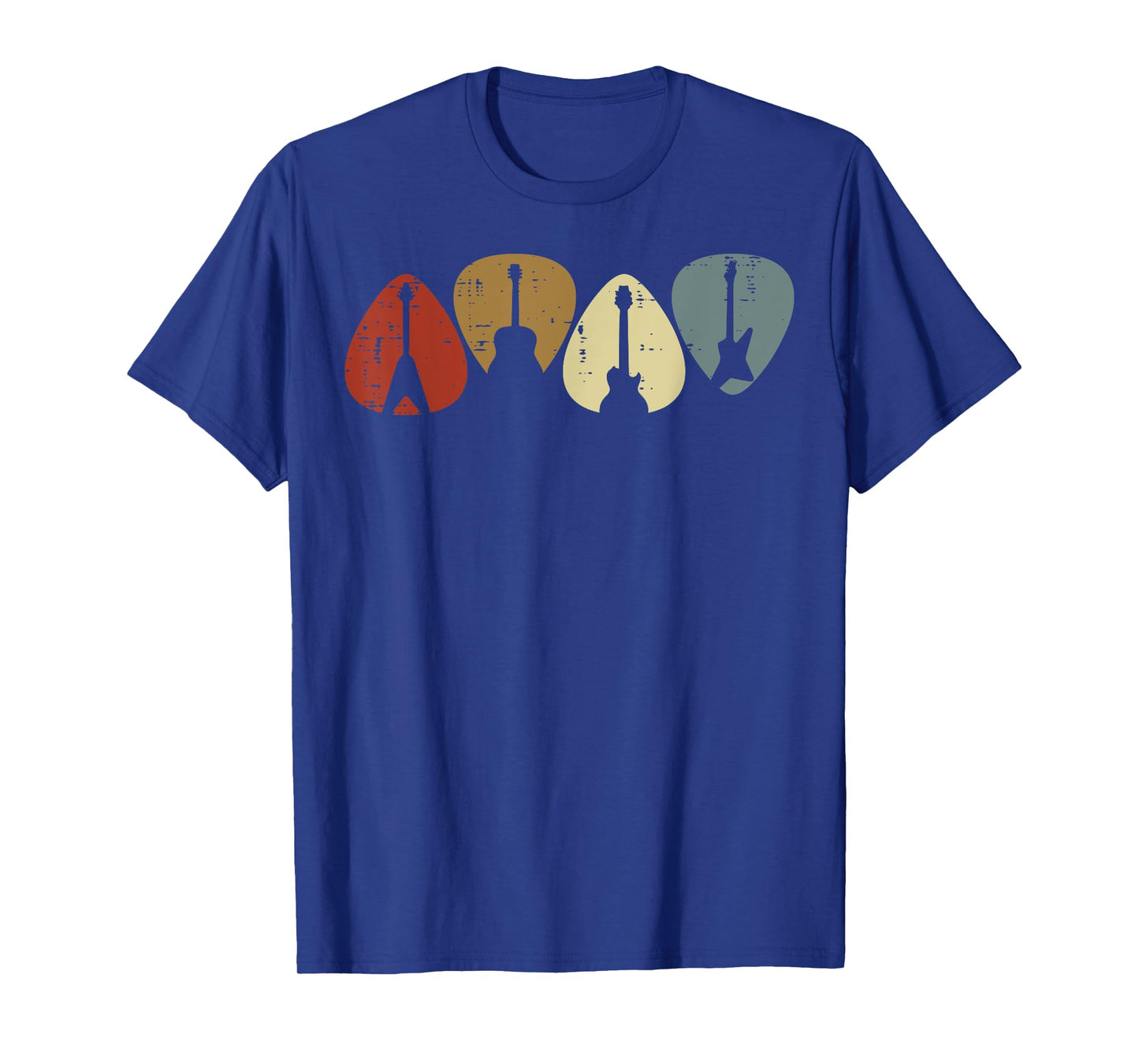 Guitar Picks Rocker Retro Guitarist Rock Men Boys Kids Women T-Shirt