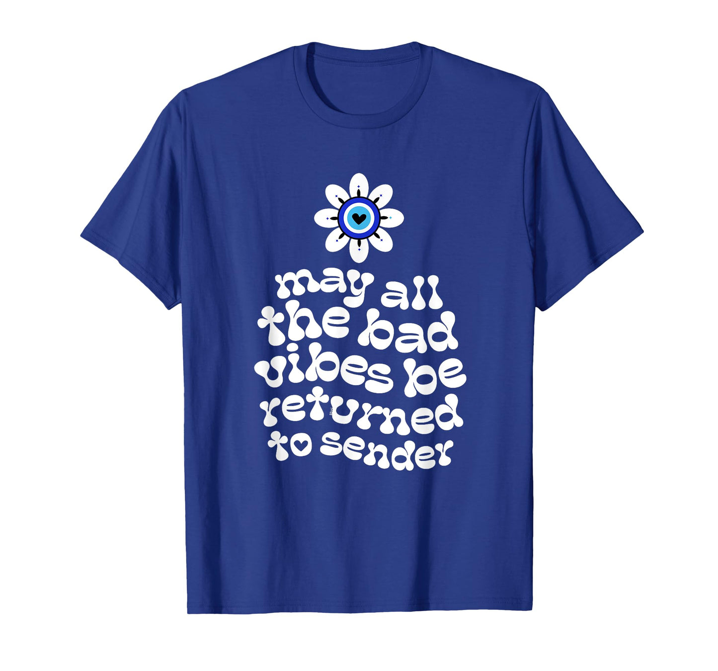 Evil Eye Flower No Bad Vibes Negative Energy Protection T-Shirt