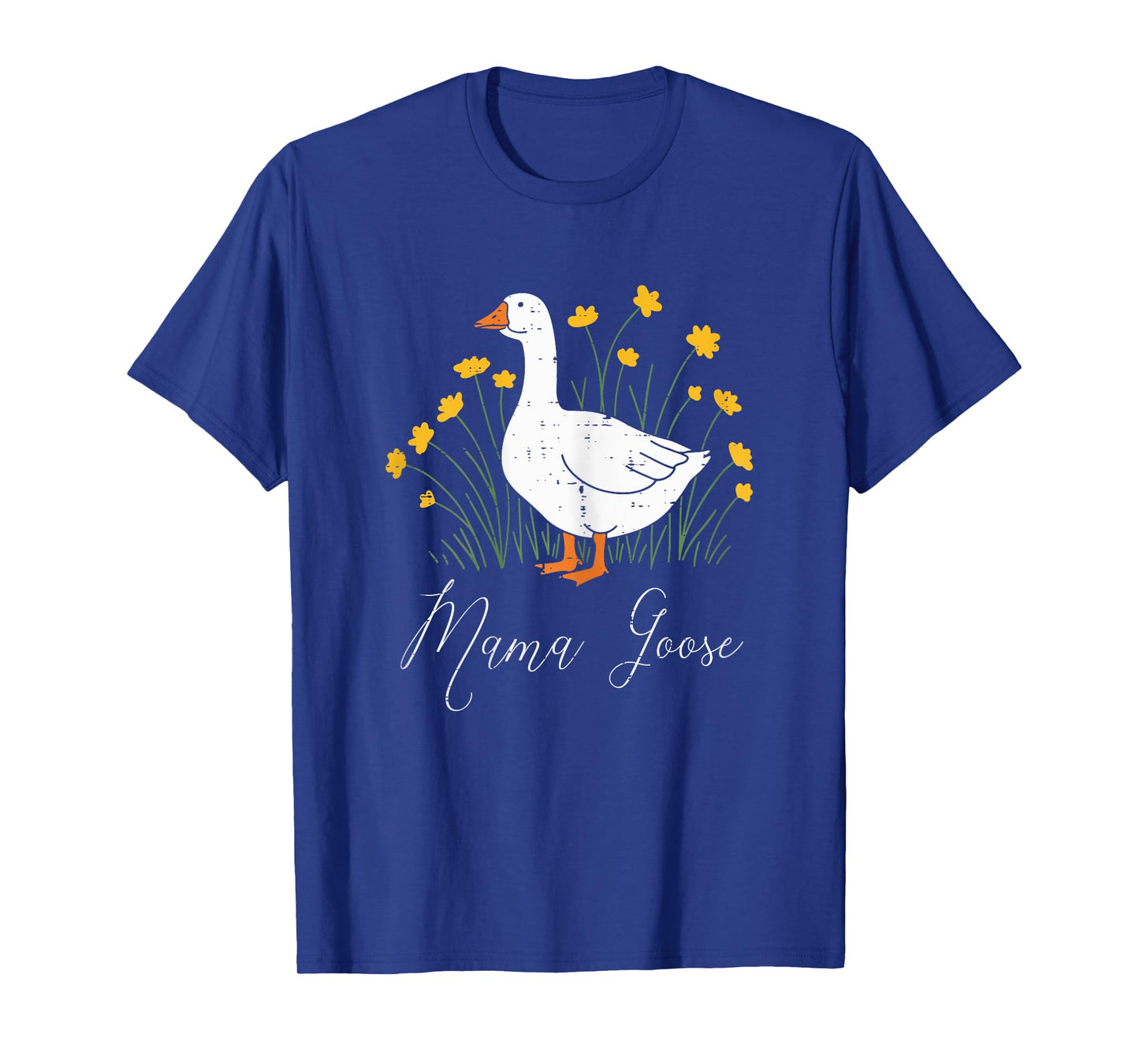 Mama Goose Yellow Flowers Cute Mom Mommy Mothers Day Women T-Shirt