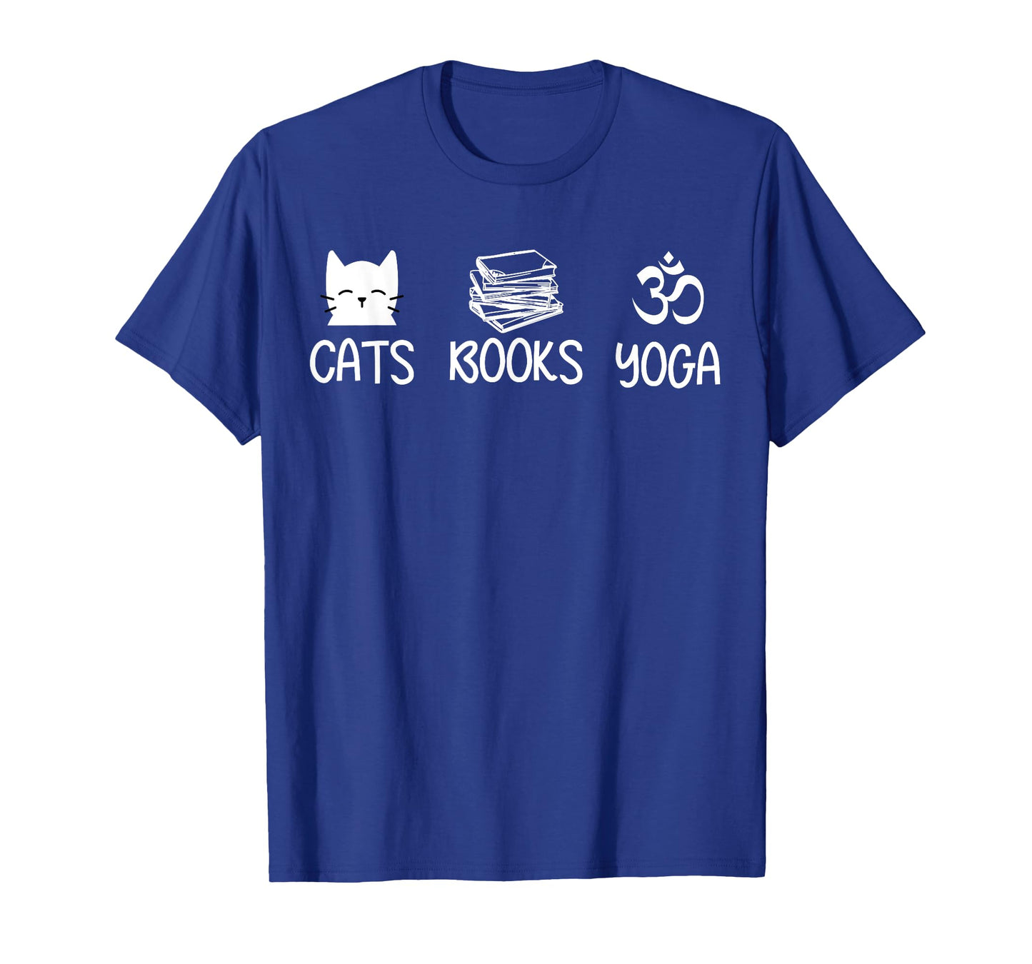 Cats Books Yoga Lover T Shirt Cat Reading Meditation Namaste Men Women Kids T-Shirt
