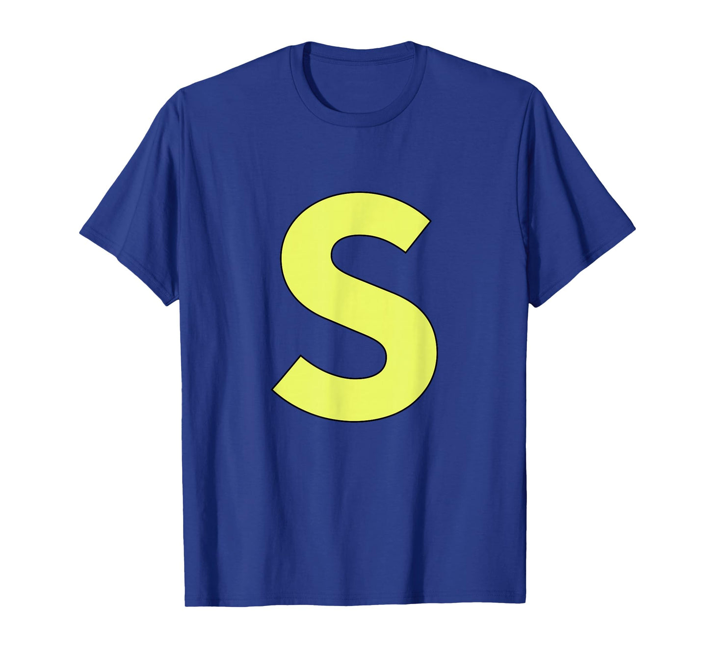 Funny Letter S Blue Halloween Costume T-Shirt