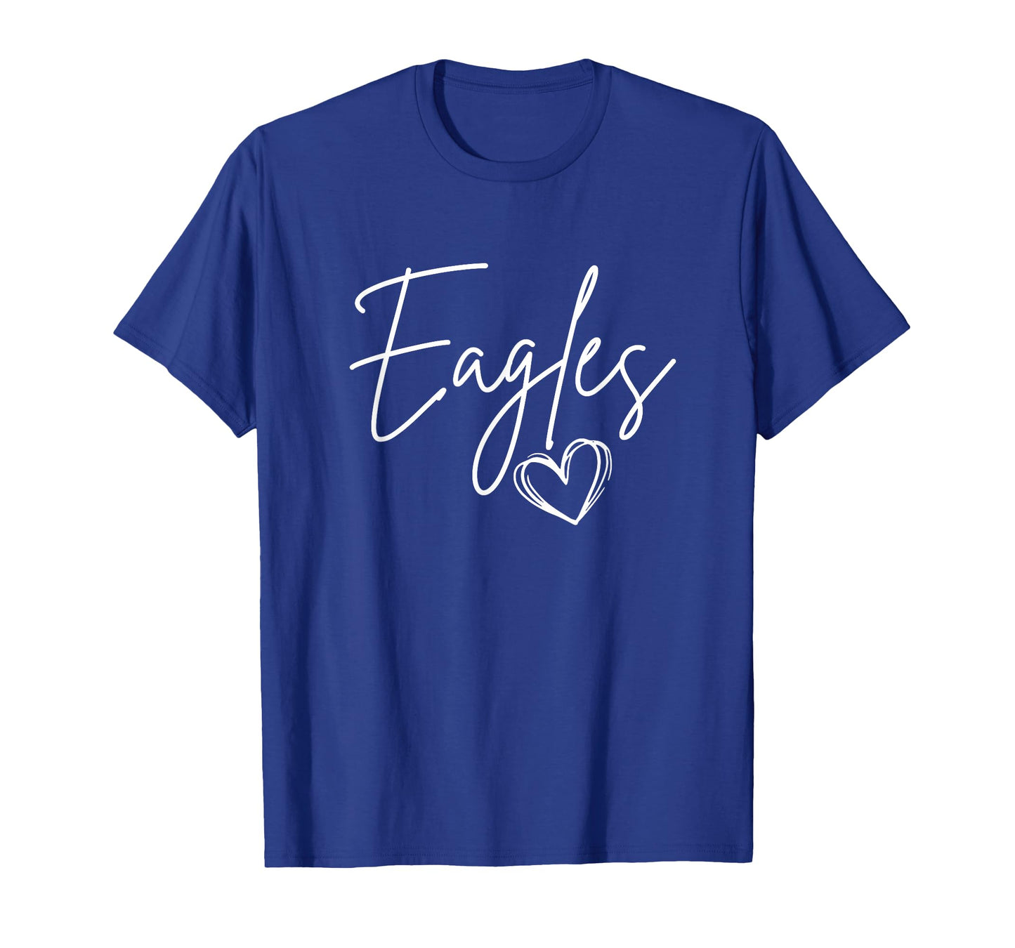 Heart Eagles Mascot School Sports Fan Team For Women Family T-Shirt