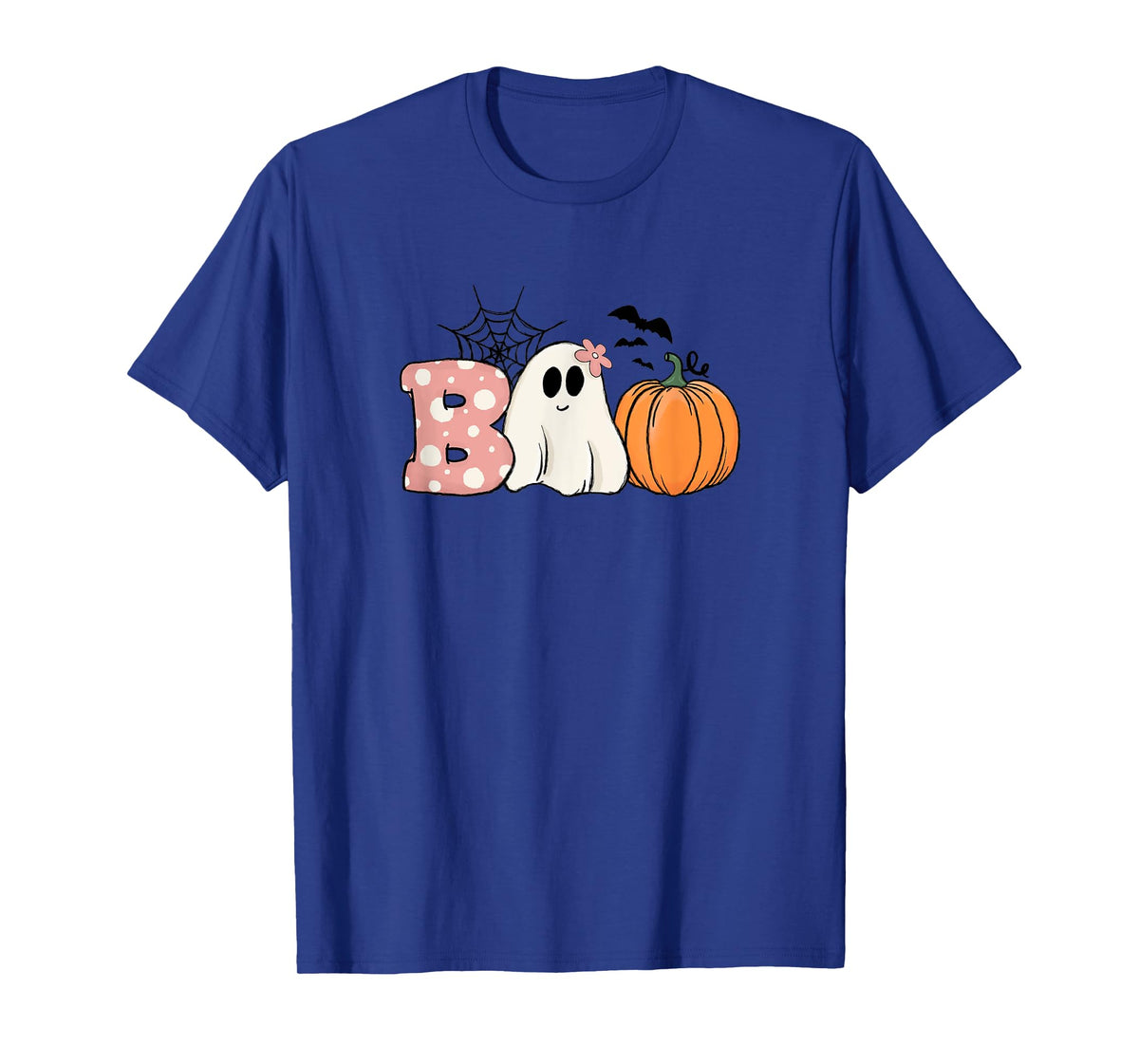 Pink Halloween Boo Hippie Ghost Pumpkin Cute Pastel Vibes T-Shirt