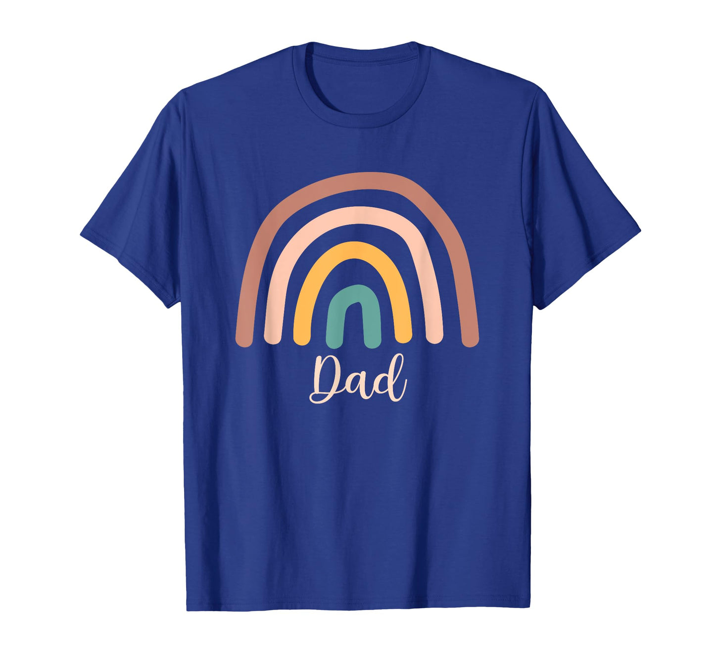 Dad Boho Rainbow Family Matching Birthday Party Father's Day T-Shirt