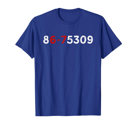 Six Seven 6-7 Meme Vintage 80's Music 867-5309 T-Shirt