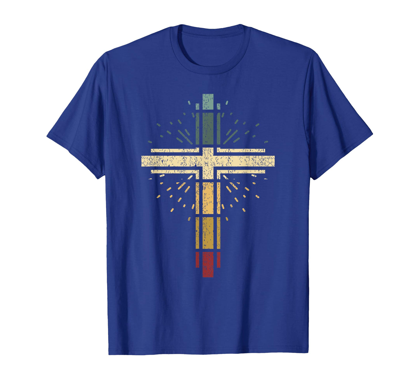 Cross Christian Vintage Tee Religious Faith Vintag Sunset T-Shirt