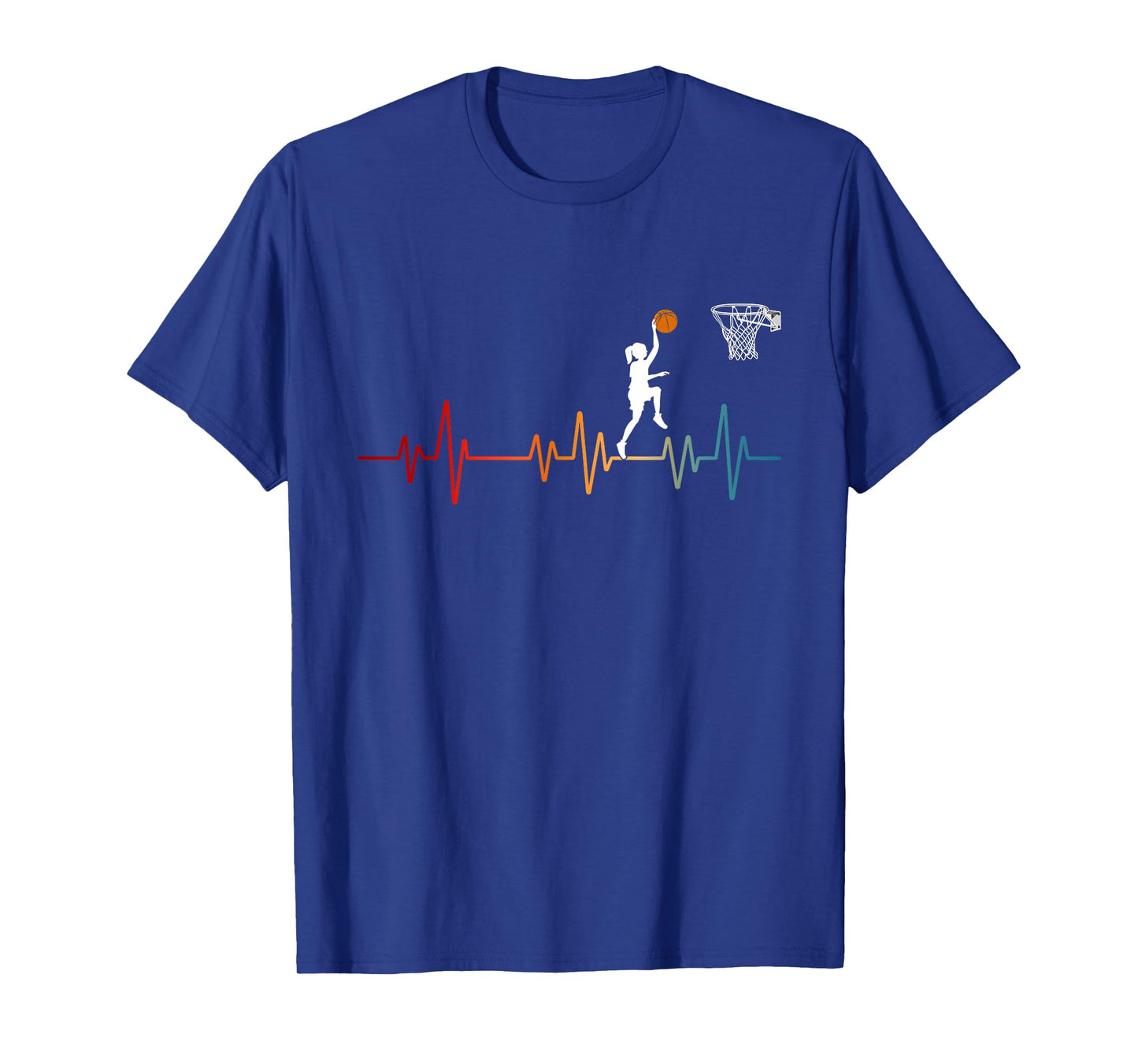 Basketball Heartbeat for Women and Girls T-Shirt