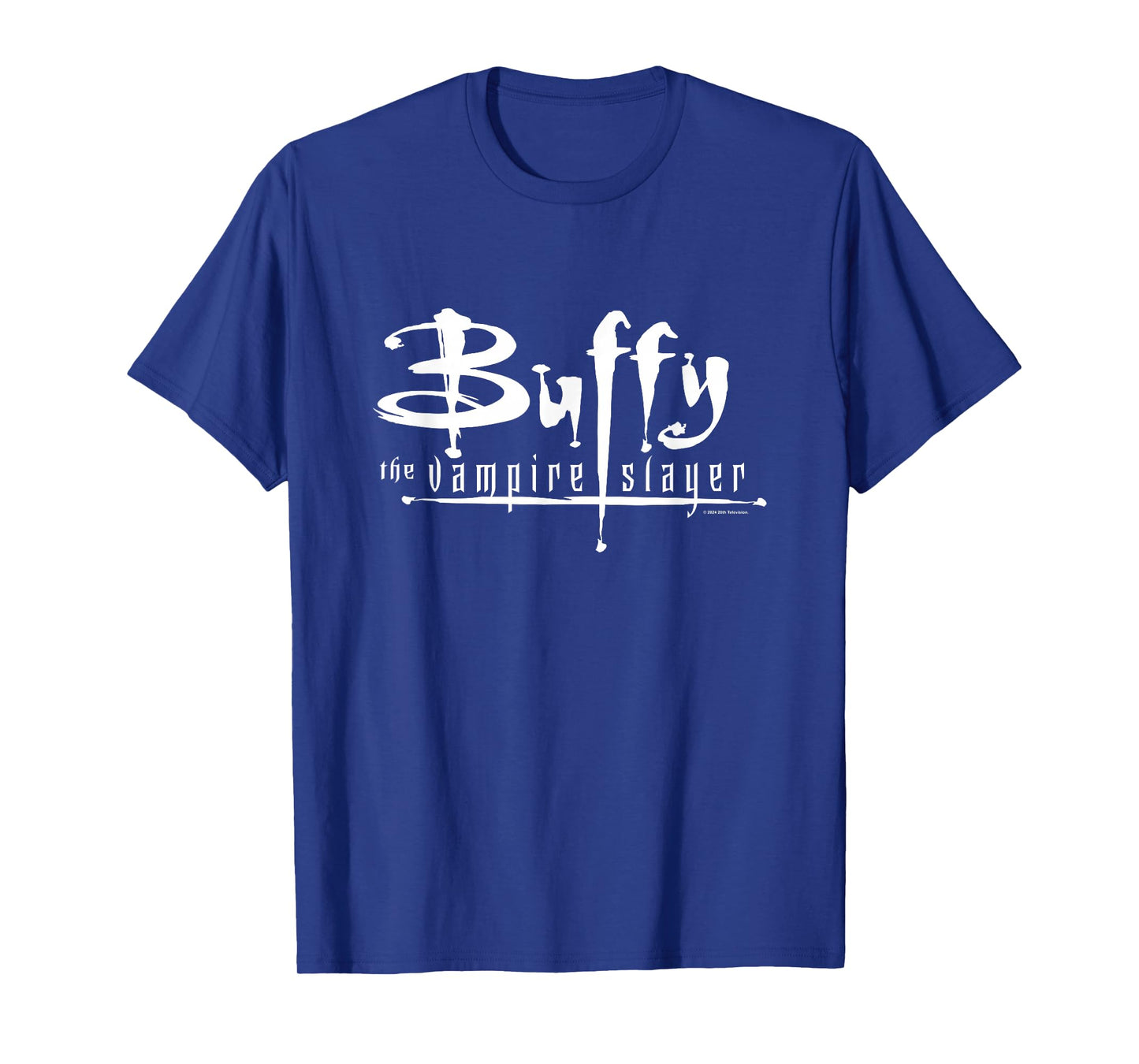 Buffy The Vampire Slayer Classic 90's TV White Text Logo T-Shirt