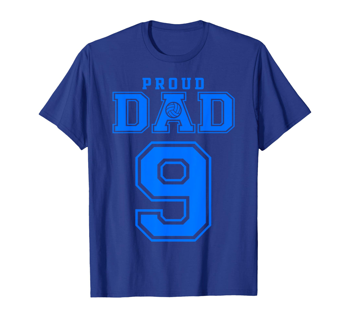 Proud Volleyball Dad Number 9 B T-Shirt