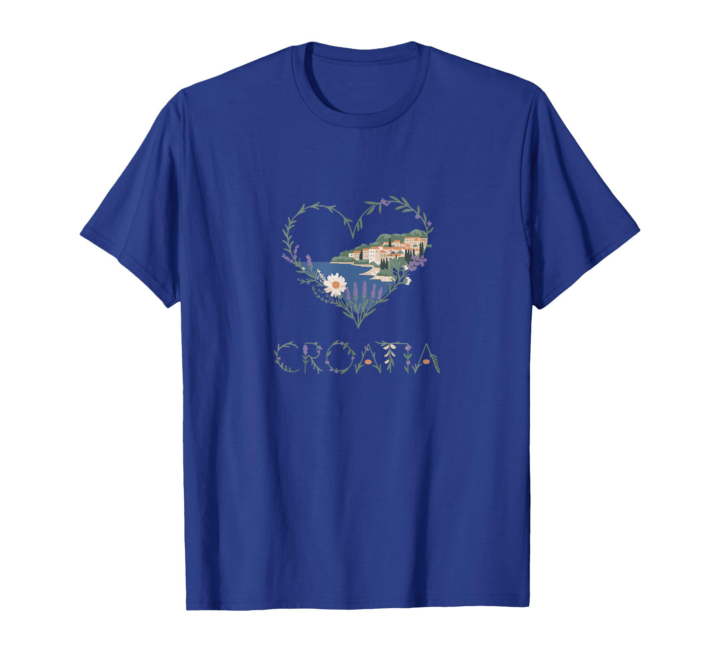 Croatia Floral Heart - Croatian Lover’s Souvenir T-Shirt