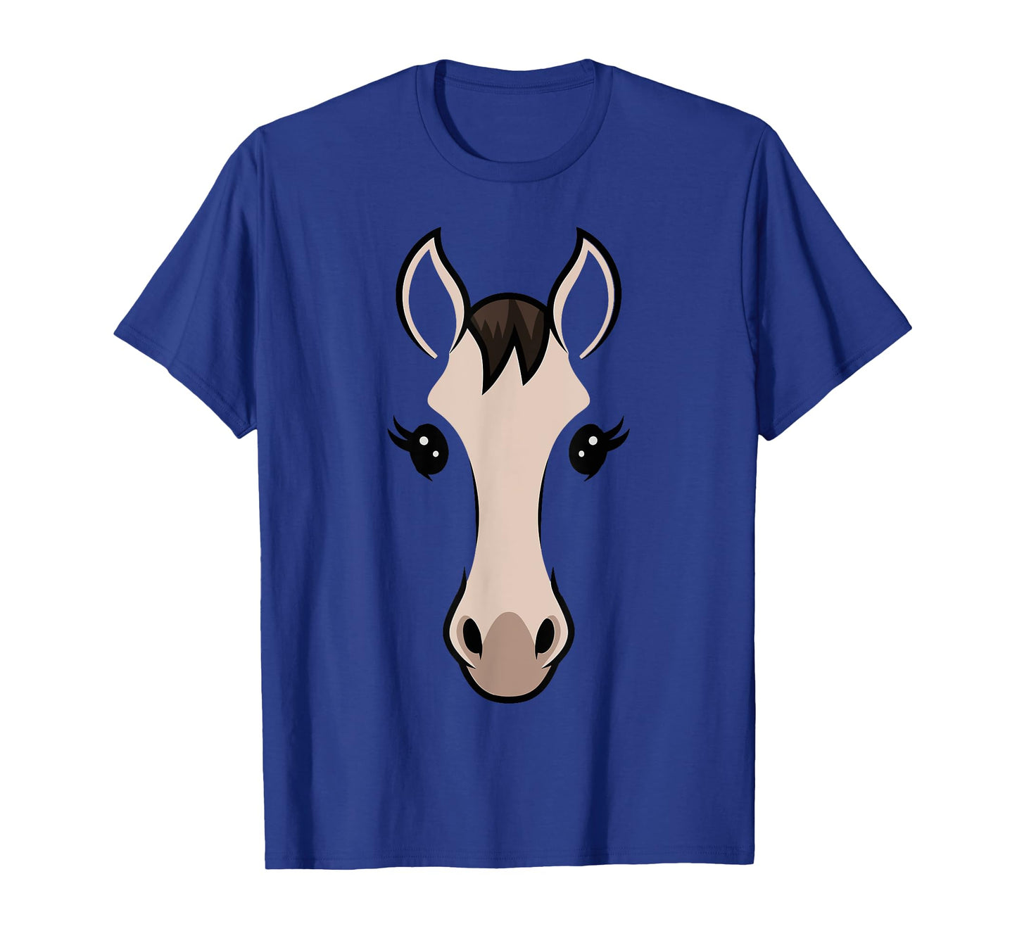Horse Face Tshirt Costume Kids Women Cute Halloween Themed T-Shirt