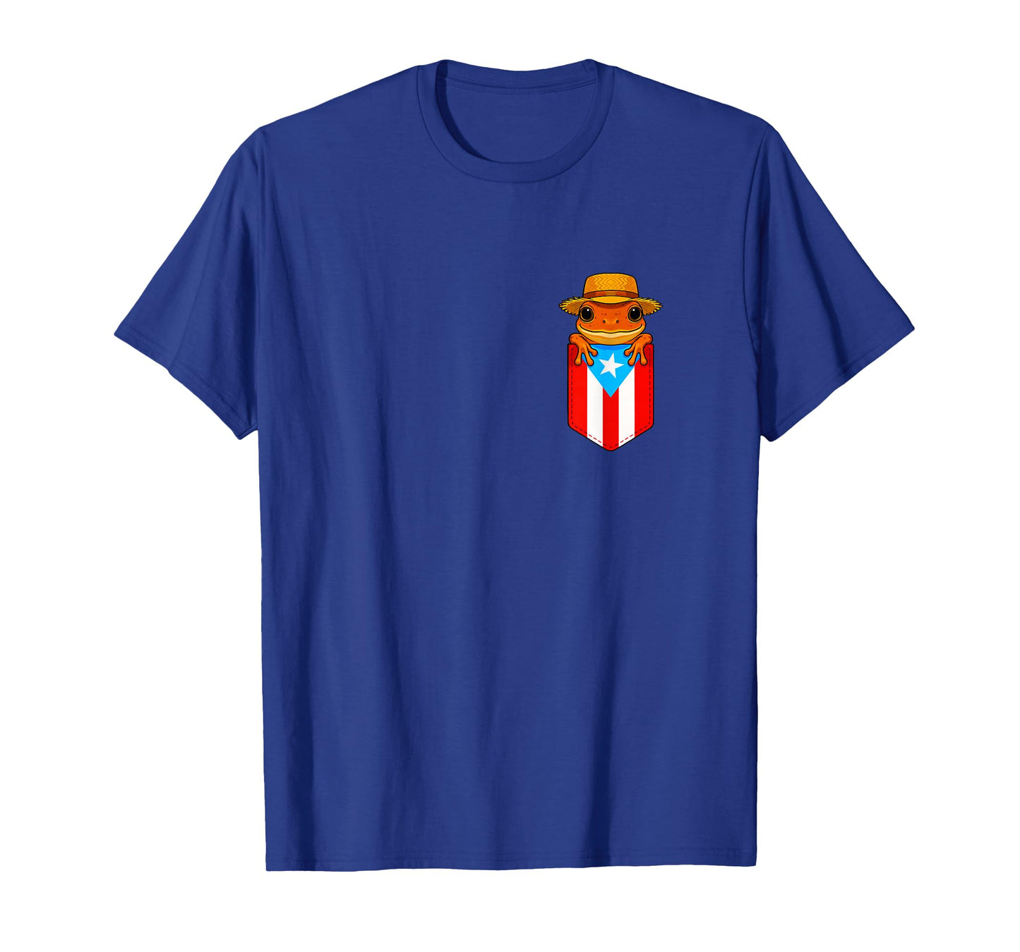 Jibaro Coqui Frog Puerto Rico Flag Buricua Pocket Borinquen T-Shirt