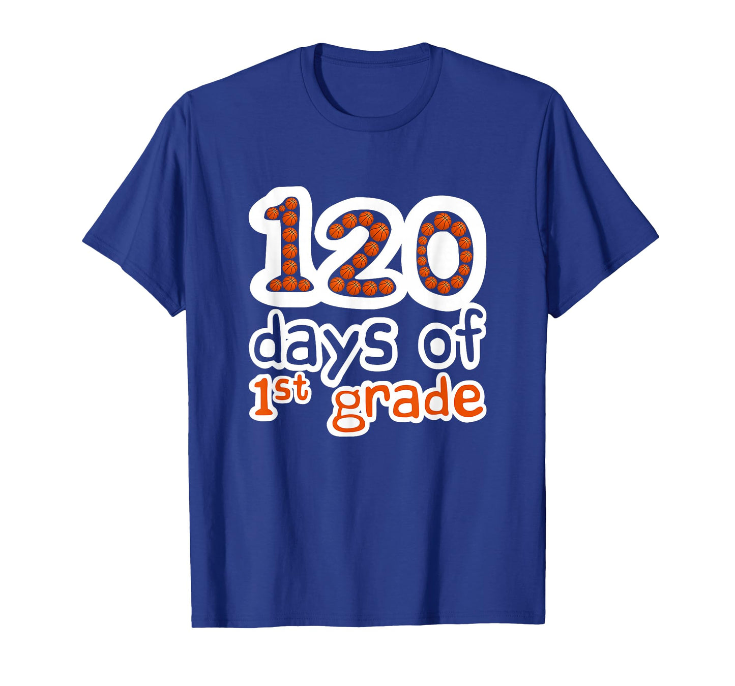 120 Days of 1st Grade Basketball Sport 120th Day of School T-Shirt