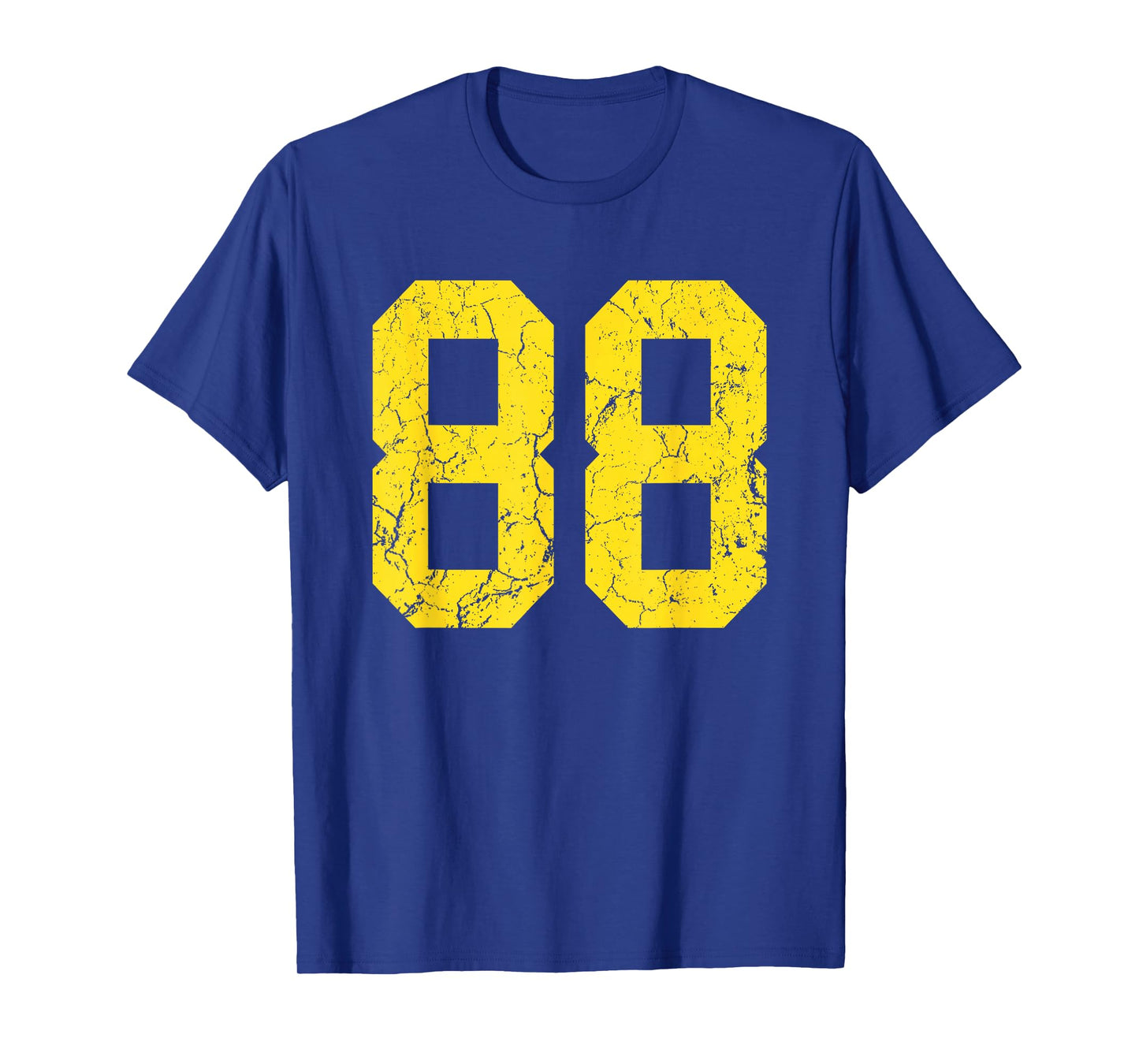 Distressed Bright Gold Number 88 Jersey Player Uniform #88 T-Shirt