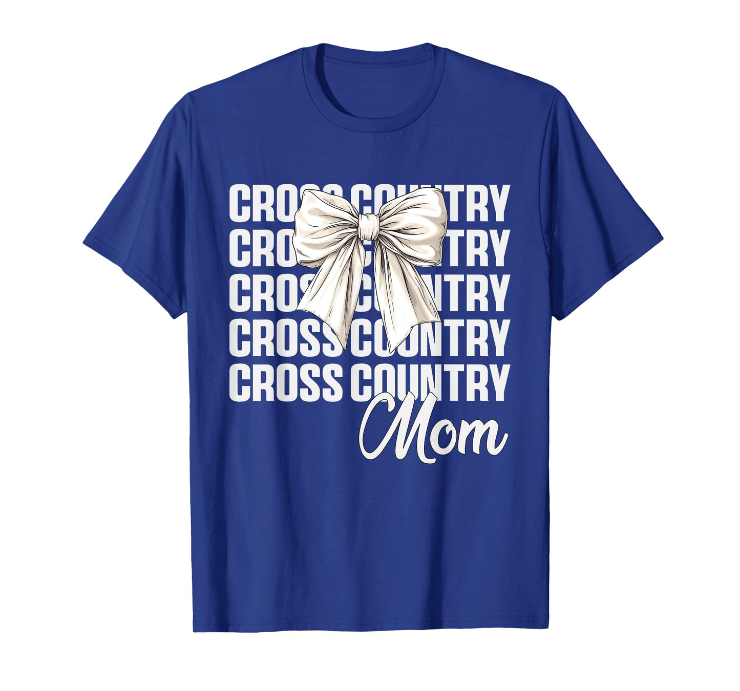 Cross Country Mom Coquette Bow Cute XC Lovers Mothers Day T-Shirt