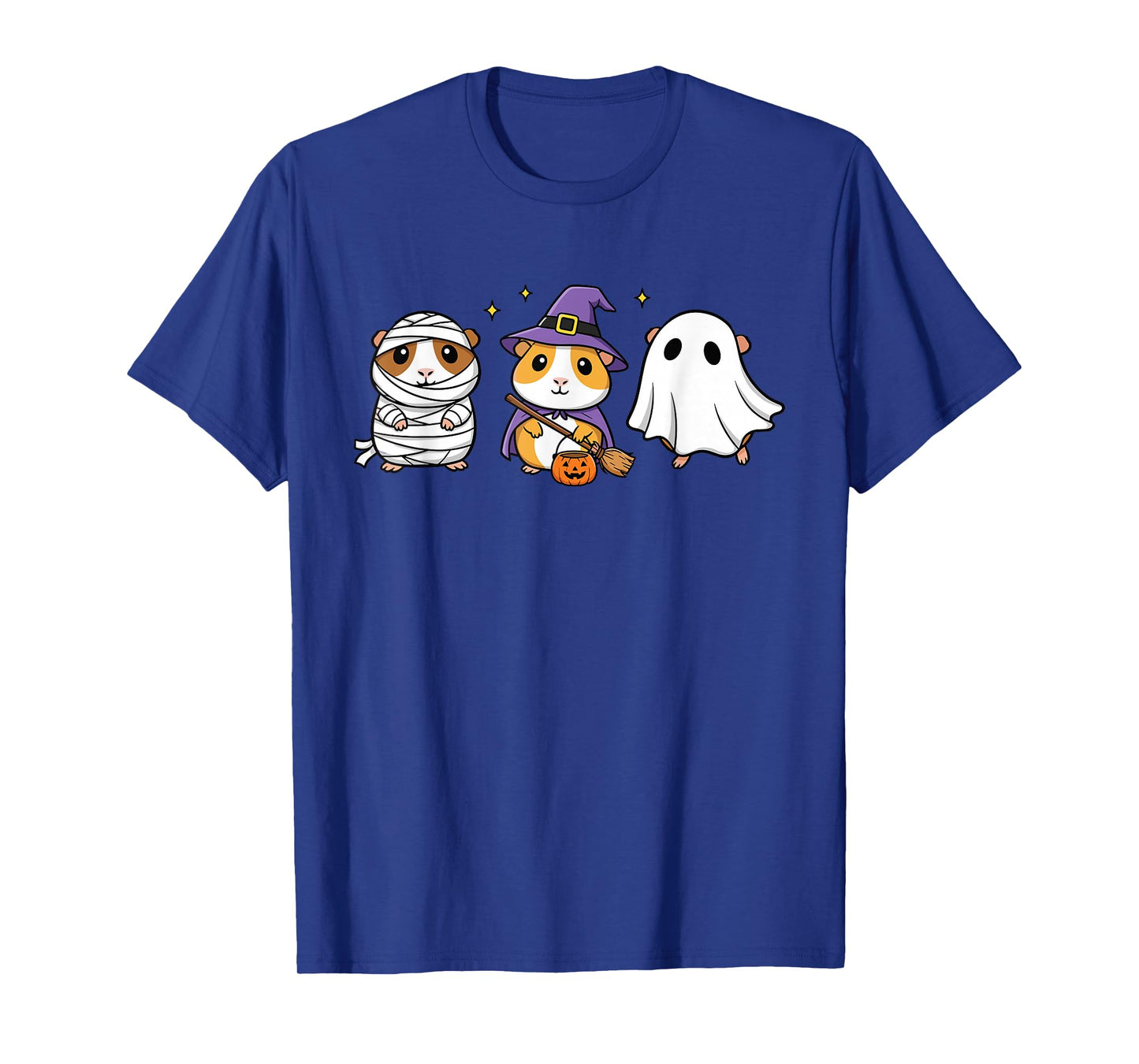 Cute Guinea Pig Halloween Costumes Mummy Witch Ghost T-Shirt