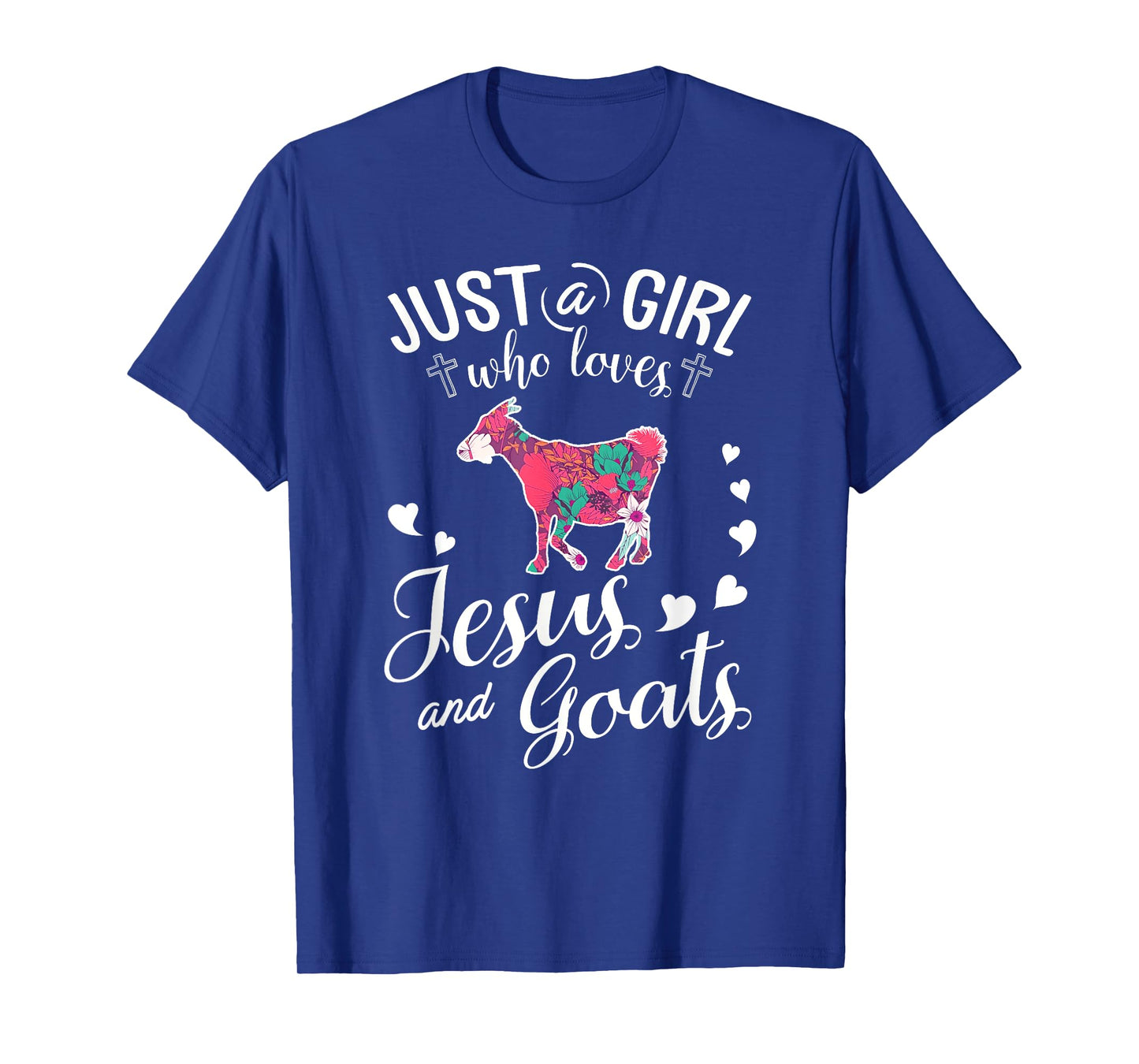 Just A Girl Who Loves Jesus And Goats T Shirt Farmer Lover T-Shirt