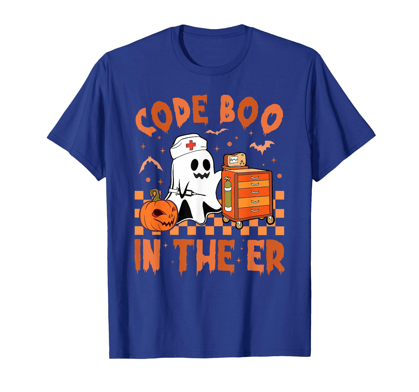 Retro Code Boo In The ER ICU Nurses Boo-jee Ghost Halloween T-Shirt