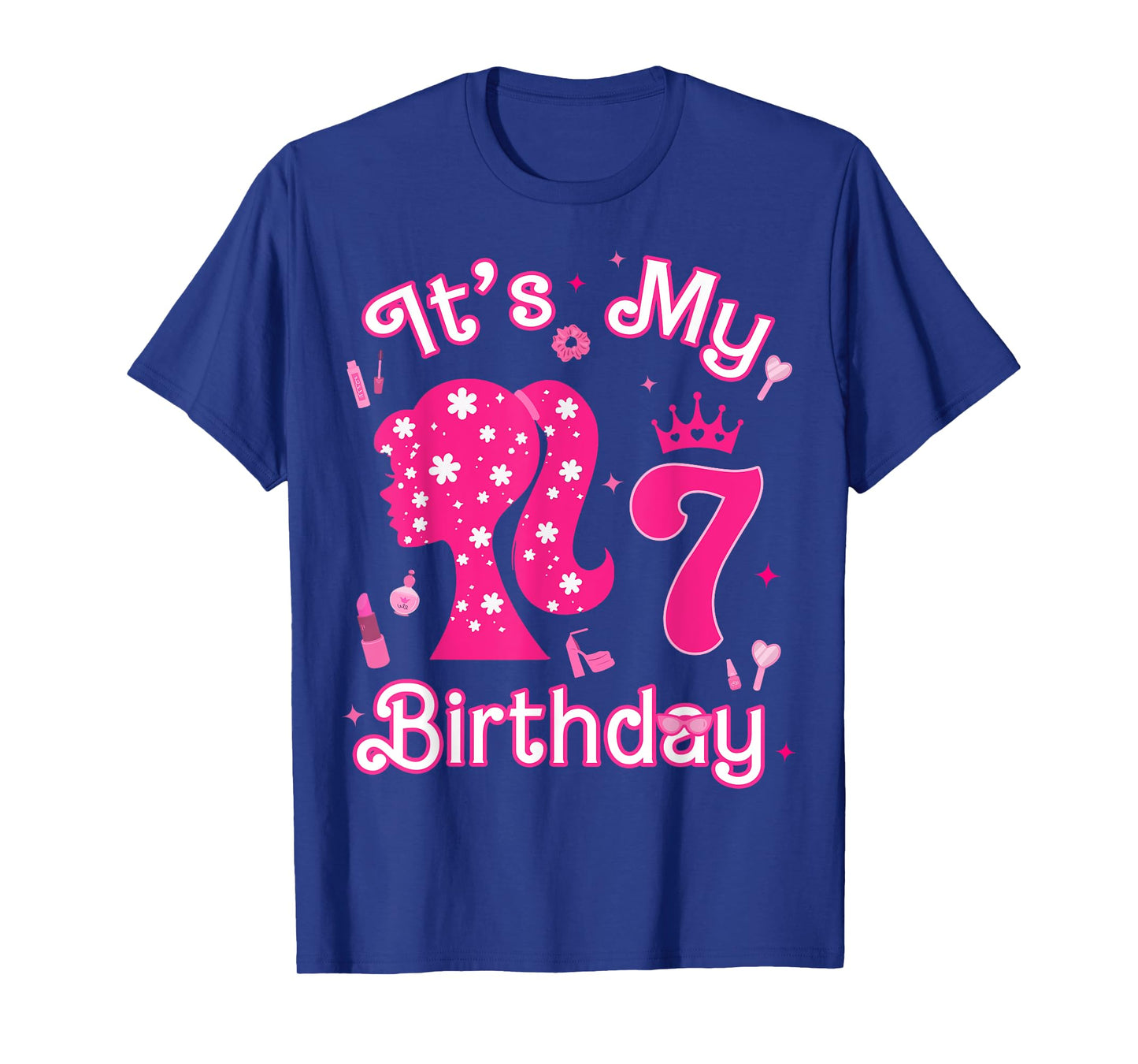 Kids 7Th Birthday Girl Doll 7 Years Old Birthday Girl Party T-Shirt