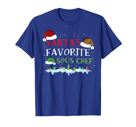 Santa's Favorite Sous Chef Fun Christmas T-Shirt