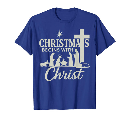 Jesus Christmas Begins with Christ Pjs Pajamas Toddler Boy T-Shirt