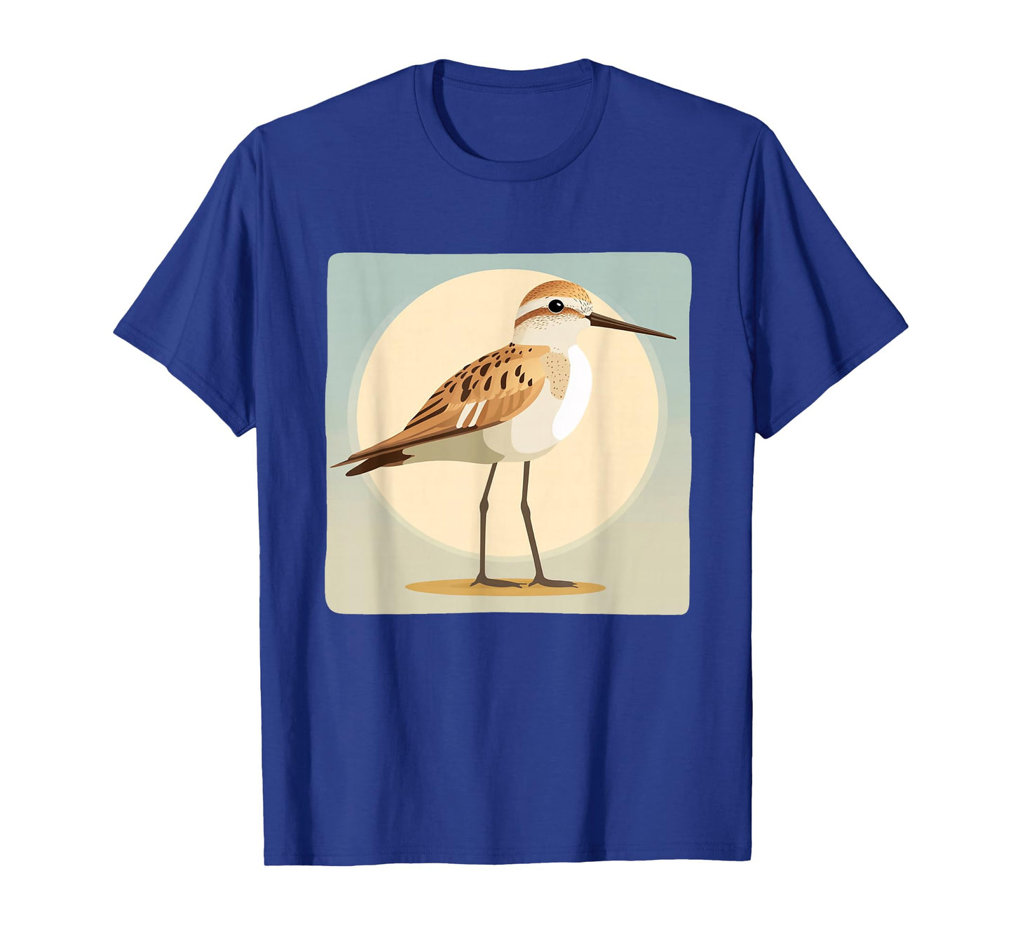 Funny Sandpiper Bird Strolling Along the Shore T-Shirt