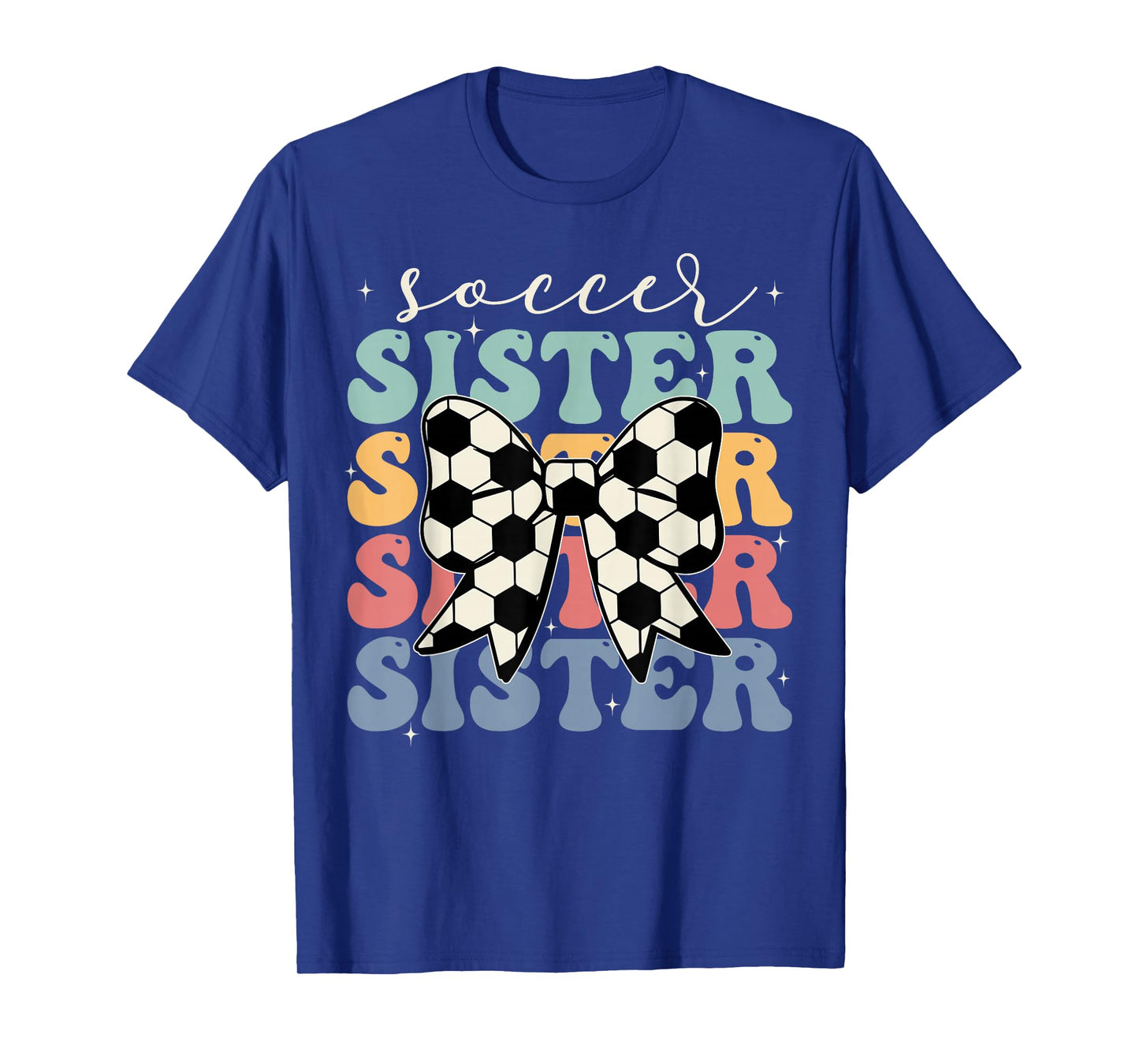 Soccer Sister Vintage Sport Lover Sister Mothers Da T-Shirt