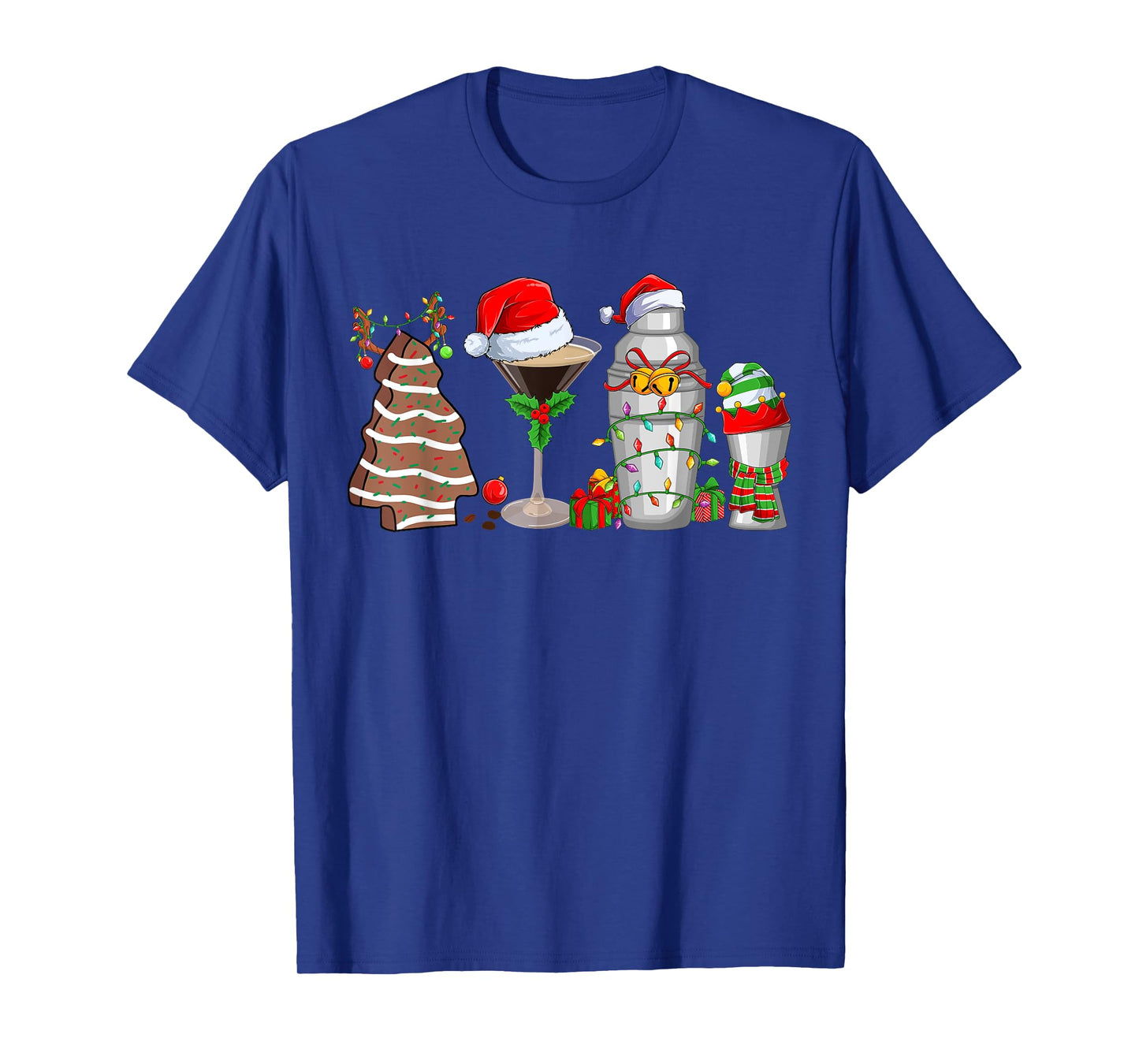Christmas Cocktail Espresso Martini Drinking Party Bartender T-Shirt