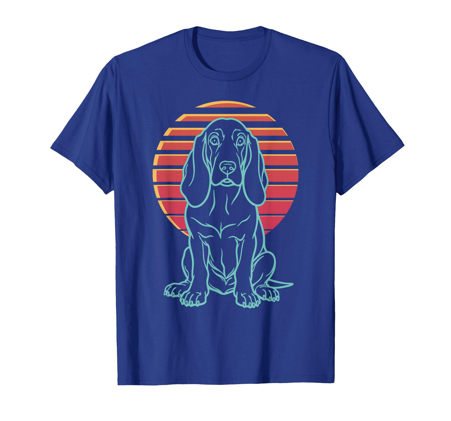 Basset Hound Lover Dog Owner Retro Synthwave 80s T-Shirt