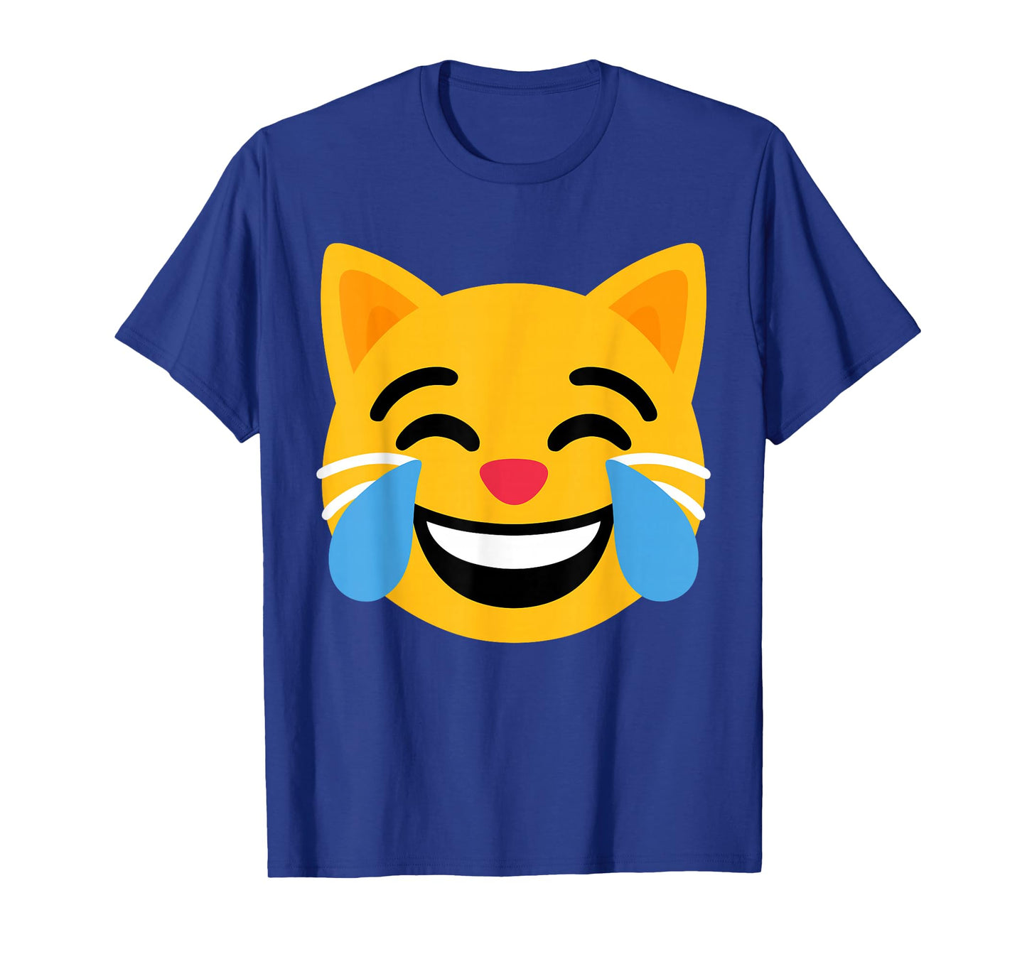 Funny Emoticon Cat with Laughing Tears Face T-Shirt
