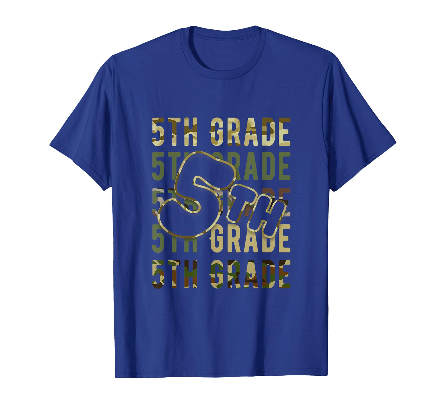 Camo Team 5th Grade Squad Back To School Teacher Kids Boys T-Shirt
