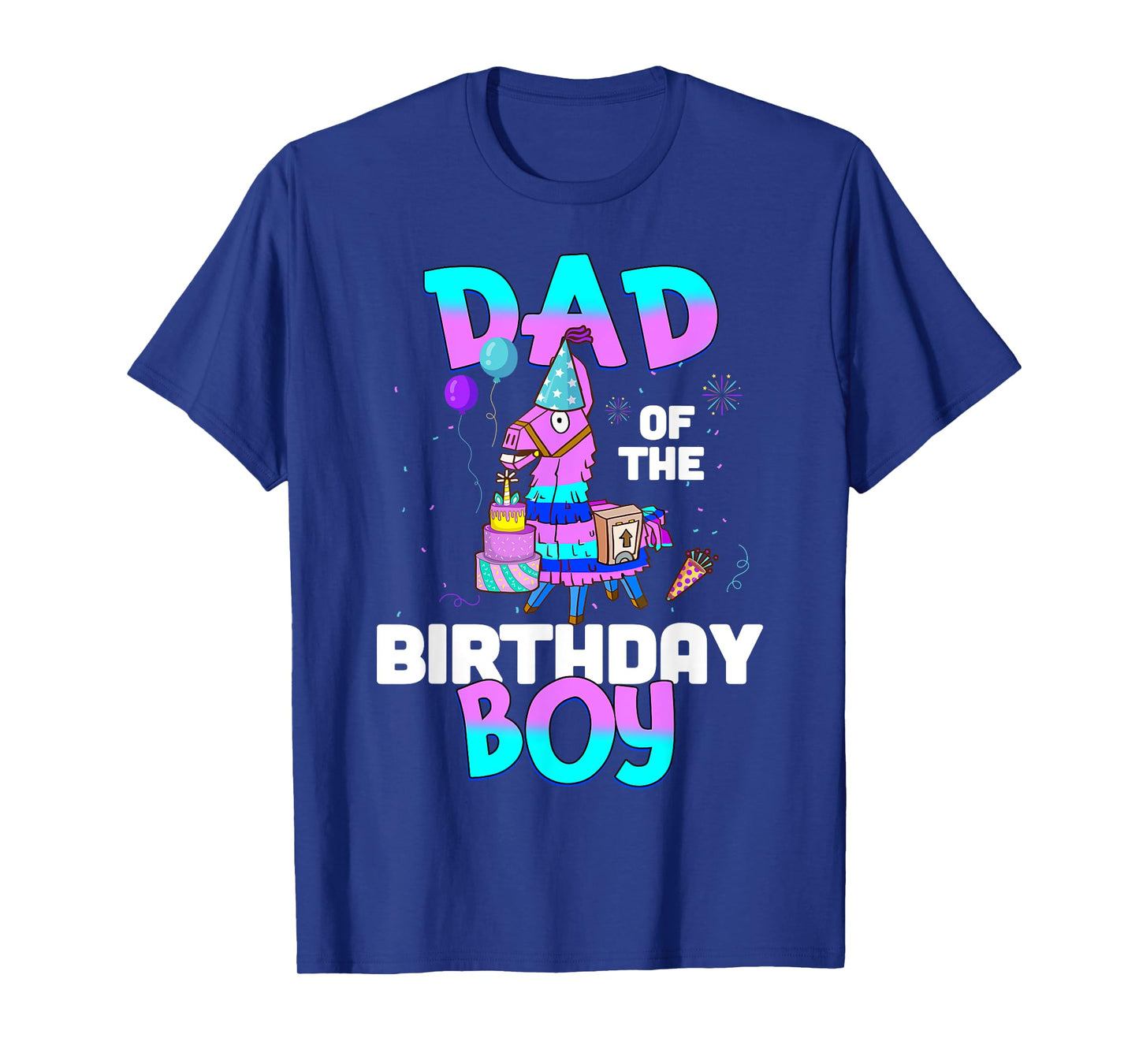 Llama Birthday T-Shirt; Birthday Boy Shirt for Dad Father T-Shirt