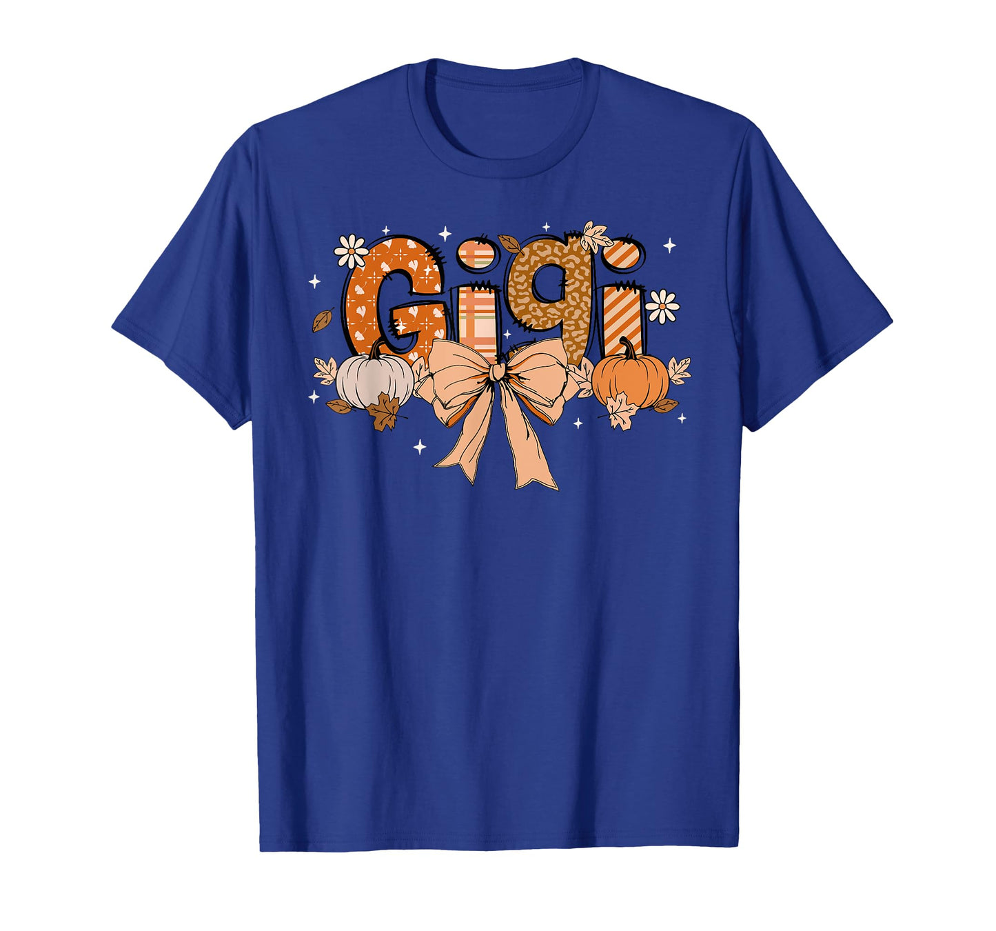 Gigi Pumpkin Fall Coquette Bow Thanksgiving Mom Women T-Shirt