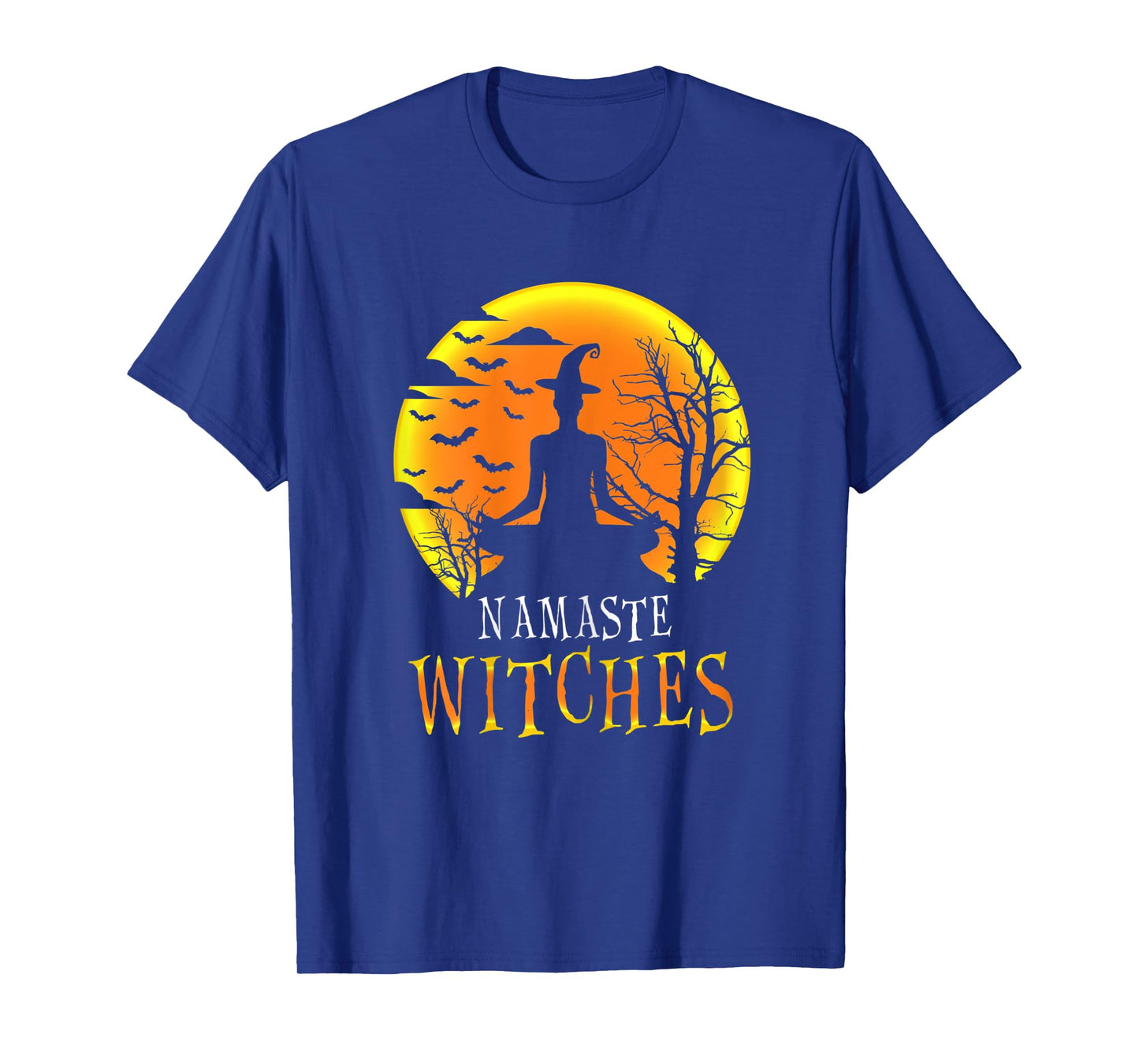 Womens Yoga Funny Namaste Witches Halloween Girls Women Gift T-Shirt