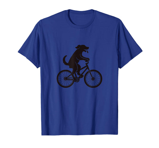 Dog Riding Bicycle Funny Cycling Lover Men Women Kids T-Shirt