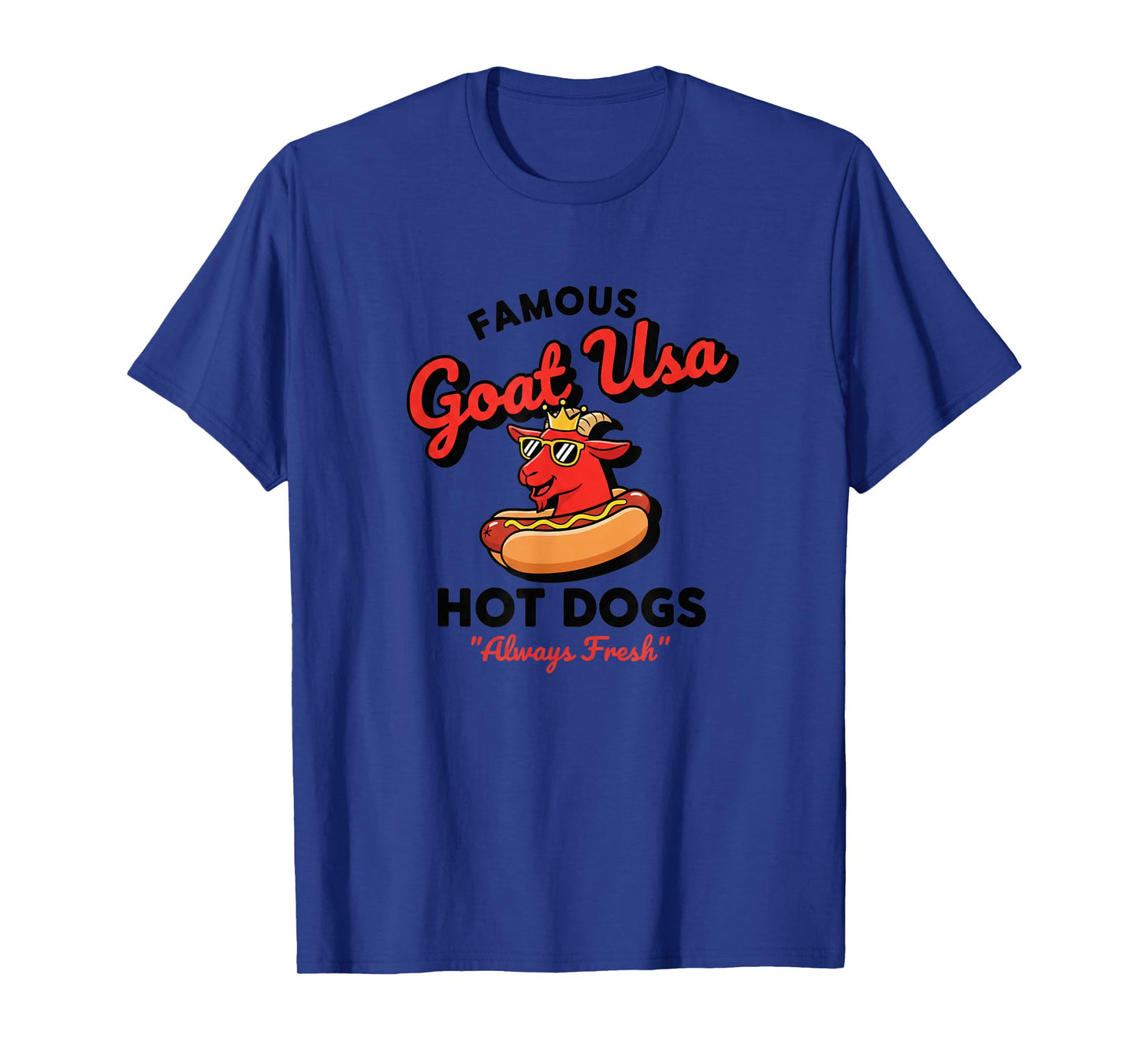 USA Famous Goat USA Hot Dogs, Funny American BBQ & 4th of T-Shirt